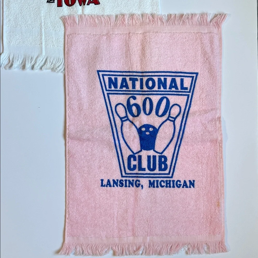 Vintage Bowling Towels Set Lansing, Cedar rapids, & Buffalo NY